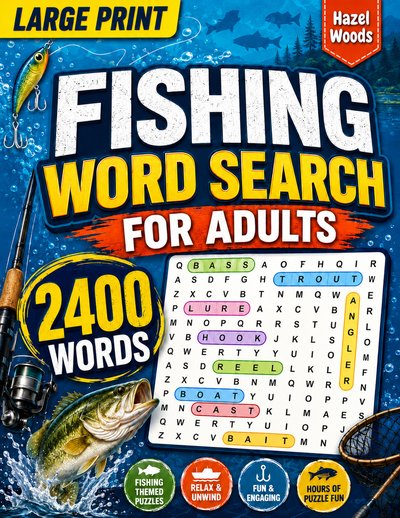 Fishing Word Search for Adults Large Print