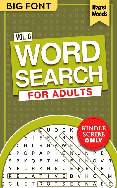 Word Search for Adults — Vol. 6 (Kindle Scribe)